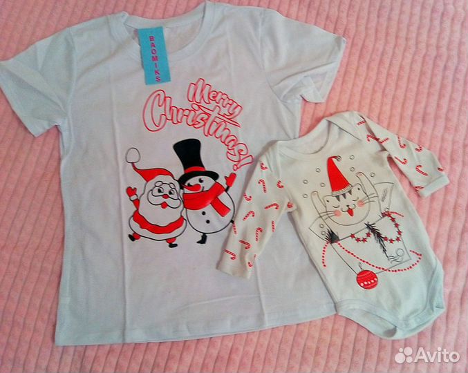 Комплект Новогодний 62-68-74 Мама и дочка