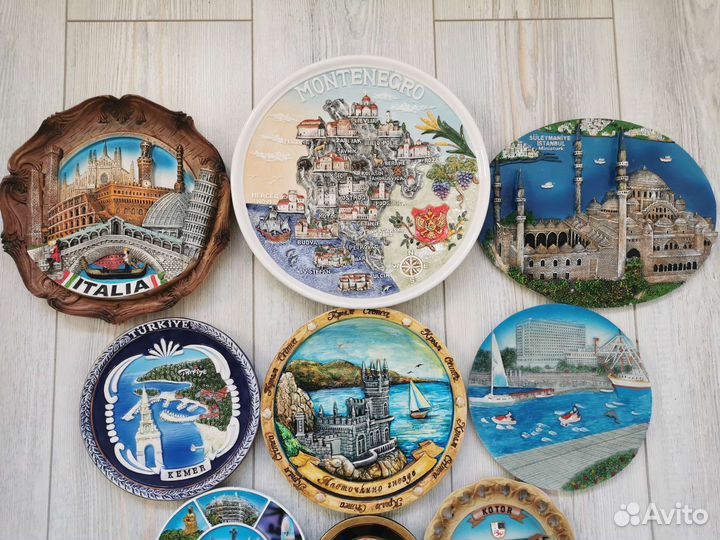 Тарелки настенные сувениры из разных стран