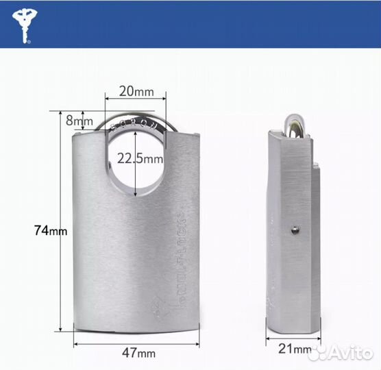 Навесной замок Mul-t-lock G 47