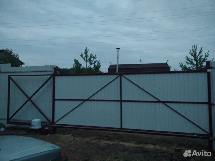 Откатные ворота под ключ с доставкой и установкой