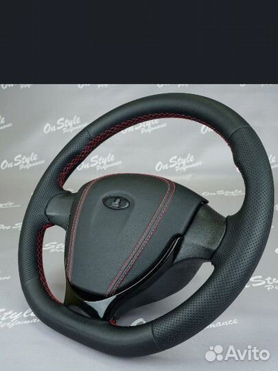 Руль на Калина-1 и Ваз 2110-12 в эко-коже