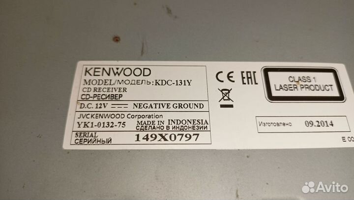 Авто магнитола kenwood kdc-131y