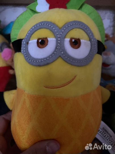 Игрушка мягкая, легко стирать миньён ананас