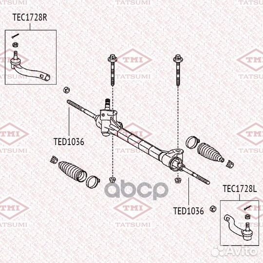 Наконечник рулевой тяги R toyota RAV4 06- TEC1