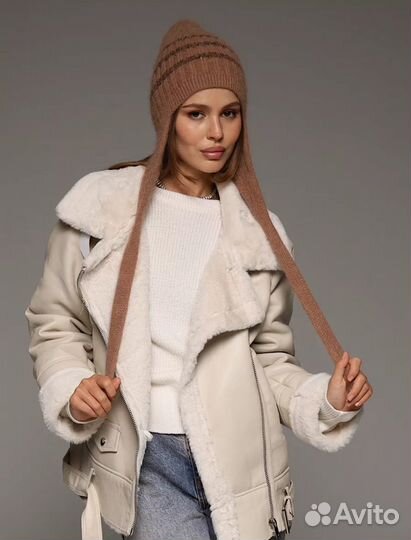 Шапка чепчик женская на завязках