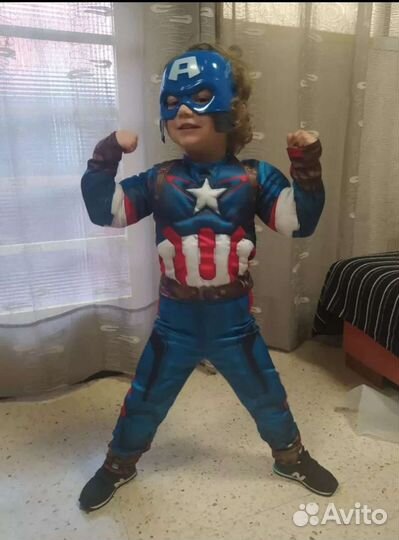 Новый костюм Капитан Америка (разм от 100 до 135)