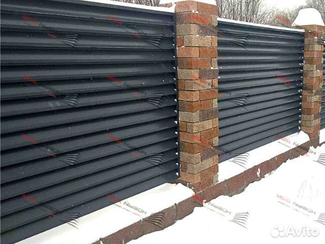 Забор жалюзи горизонтальный