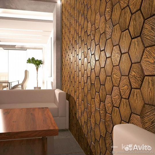 Плитка из дерева на стену