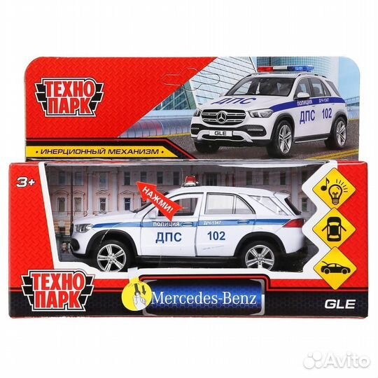 Технопарк mercedes-benz GLE полиция 12 см GLE-12sl