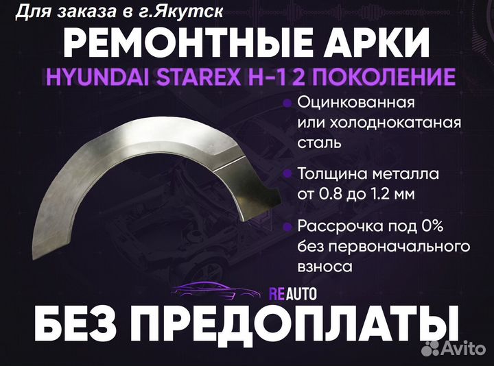 Ремонтные арки на Hyundai Starex H-1 2 пок задние