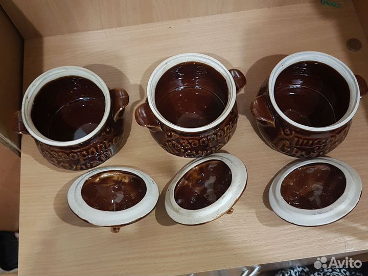 Горшки для запекания СССР 3 шт