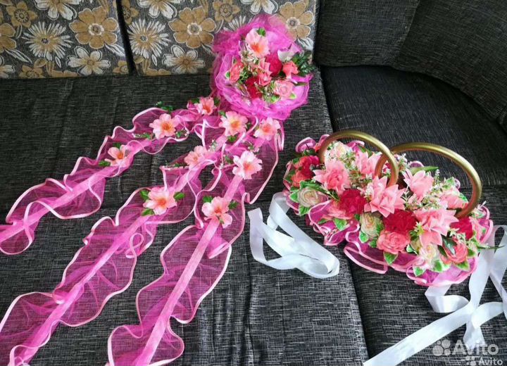 Свадебные украшения на машину