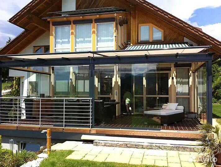 Безрамное остекление панорамное террас