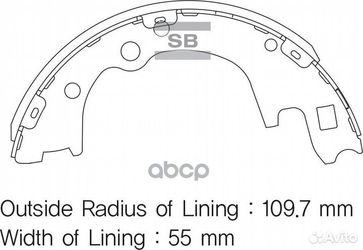 Колодки тормозные барабанные, задние - комплект