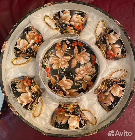 Чайный сервиз с бабочками на 6 персон