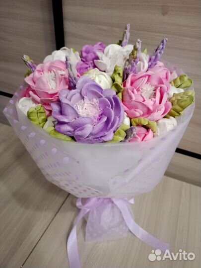 Цветы из зефира. Букет из зефира