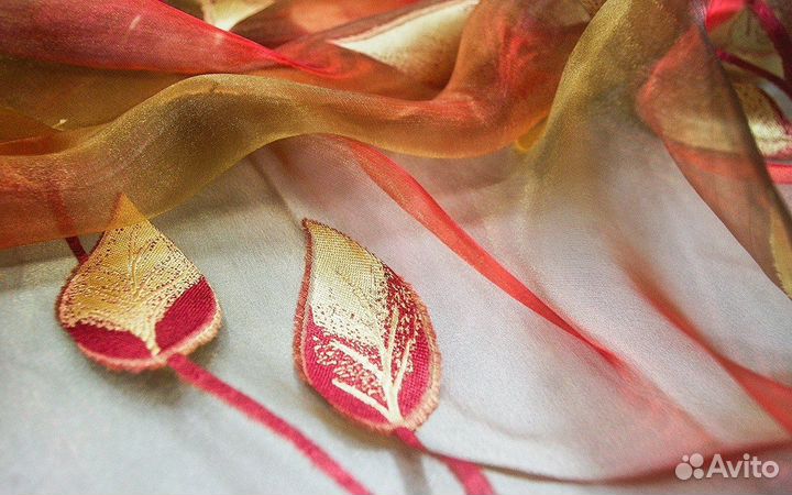 Ткань органза с набивным рисунком метражом