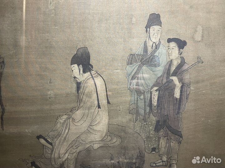 Китайская Антикварная Картина Будда Китай