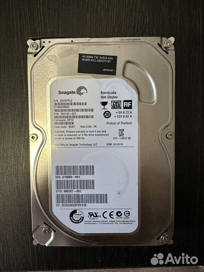 Жесткий диск hdd seagate 500Gb
