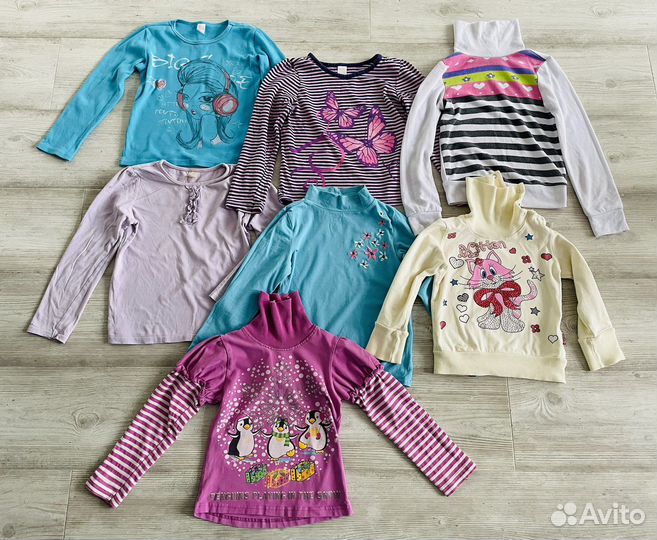 Кофточки длинный рукав и водолазки пакетом на 3-6
