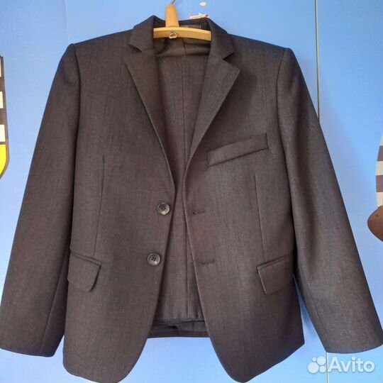 Школьный костюм для мальчика серый 140