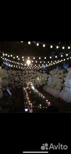 Гирлянда с лампочками уличная 10 метров