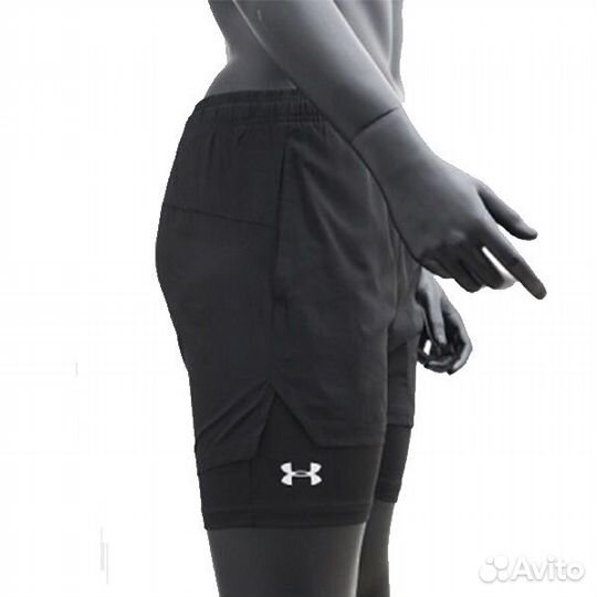 Шорты компрессионные с трусами Under Armour черные