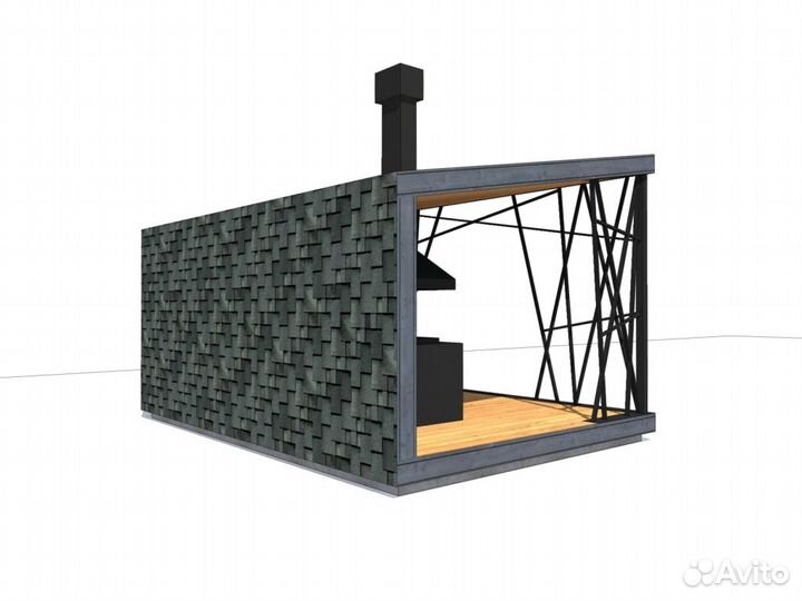 Мангальная зона под крышей