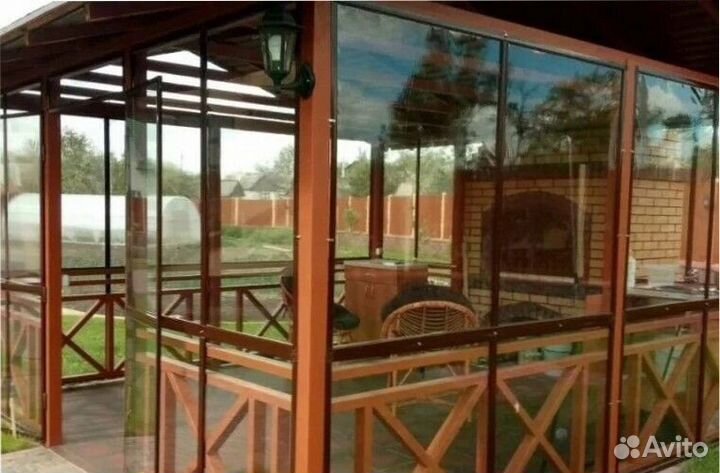 Мягкие окна безрамное остекление