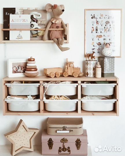 Стеллаж IKEA труфаст с контейнерами