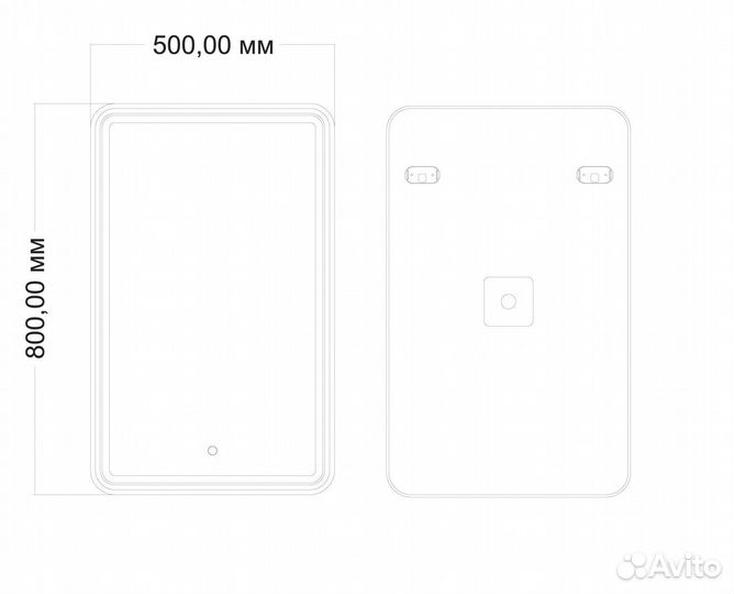 Зеркало с подсветкой ART&MAX tito AM-Tit-500-800