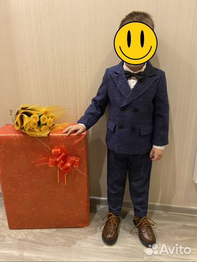 Костюм тройка британский в клетку 110