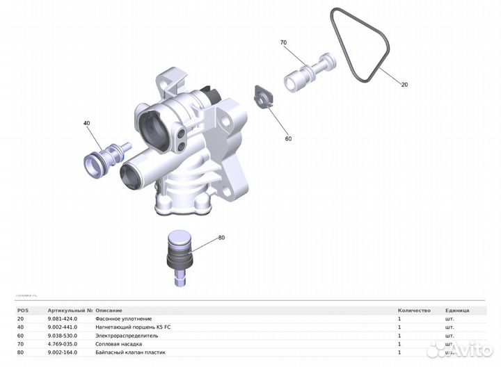 Комплект Запчастей помпы FC, K4-K5 (9.002-442.0)
