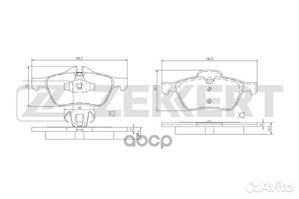 Колодки торм. диск. передн. Mini Cabrio (R52) 0