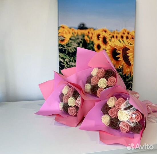 Букет из шоколадных роз, бельгийский шоколад