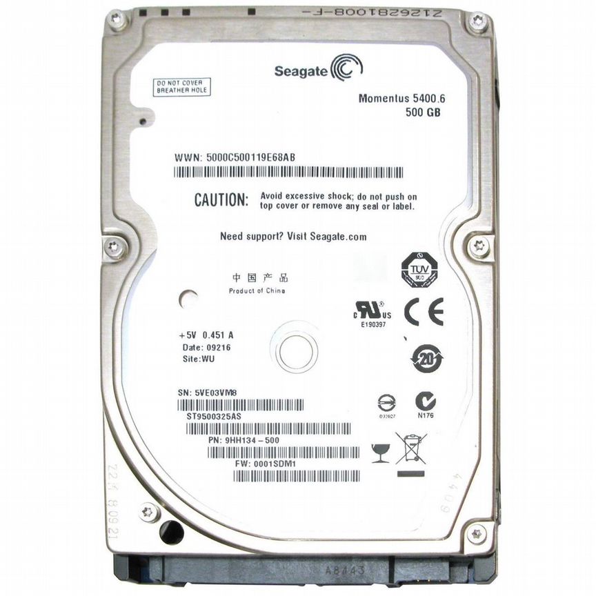 [ST9500325AS] Жесткий Диск Seagate 500gb Sata2 2,5" St9500325as