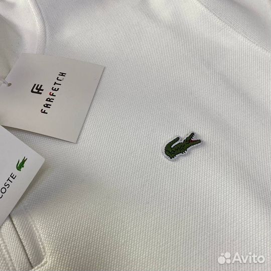 Свитшот полузамок lacoste old money мужской белый