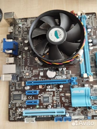Материнская плата p8h61+m + проц i3