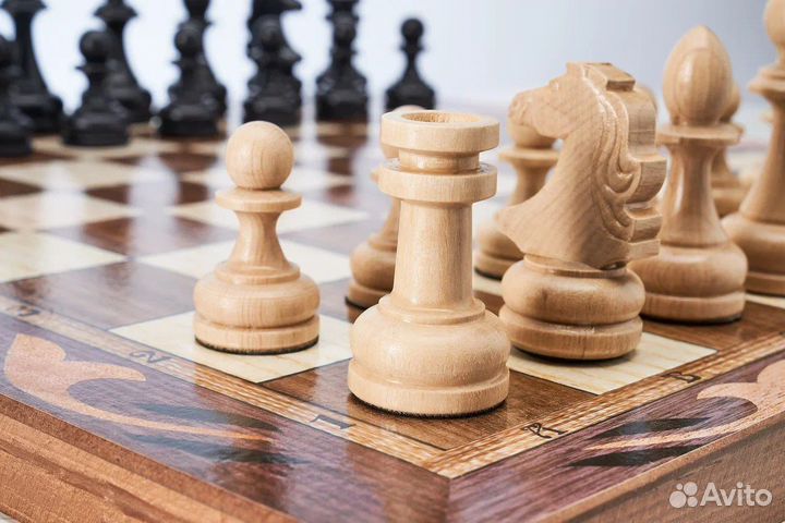 Шахматы, шашки, нарды 3 в1