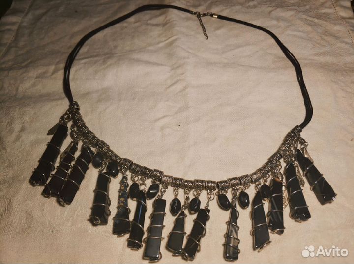 Колье с агатом