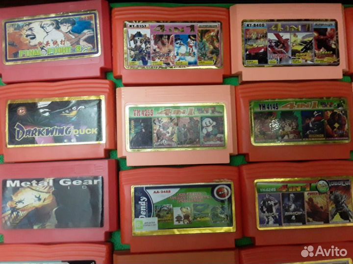 Картриджи с играми(Dendy,Sega)