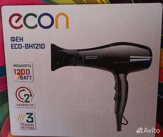 Новый большой гарантия фен Econ ECO-BH121D