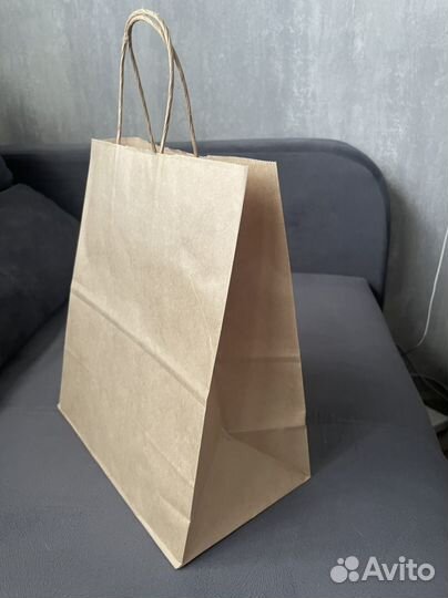 Крафтовые пакеты с ручками