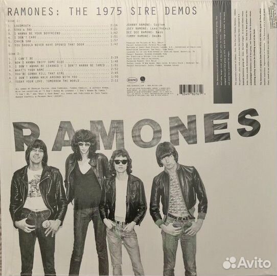 Виниловая пластинка Ramones - The 1975 Sire Demos