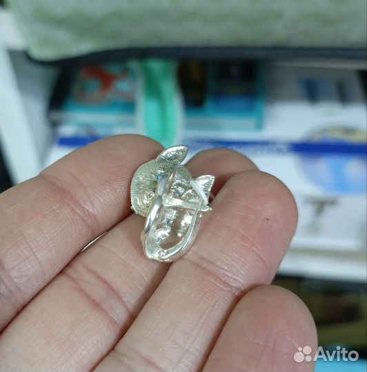 Хаски серьги серебро 925