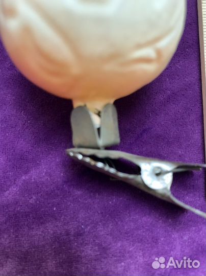 Елочные игрушки СССР на прищепке. Редкая матрешка