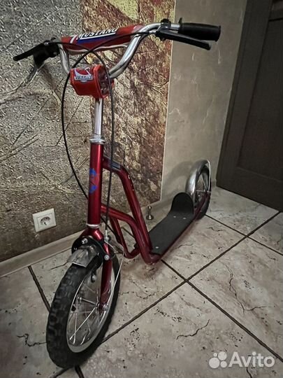 Самокат детский, большой на надувных колесах