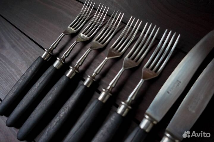 Антикварный набор столовых приборов Solingen Garan