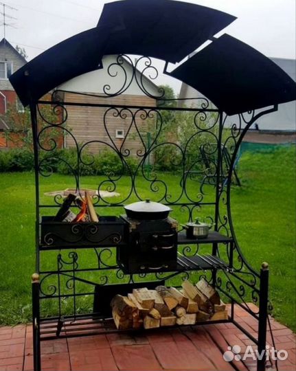 Кованые мангалы с крышей