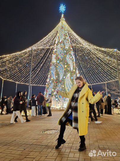 Шубка 80%шерсти желтенькая 42-44